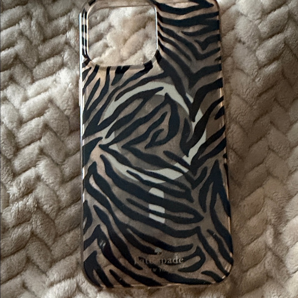 Kate Spade Wild Stripe Phone Case - Black and Tan